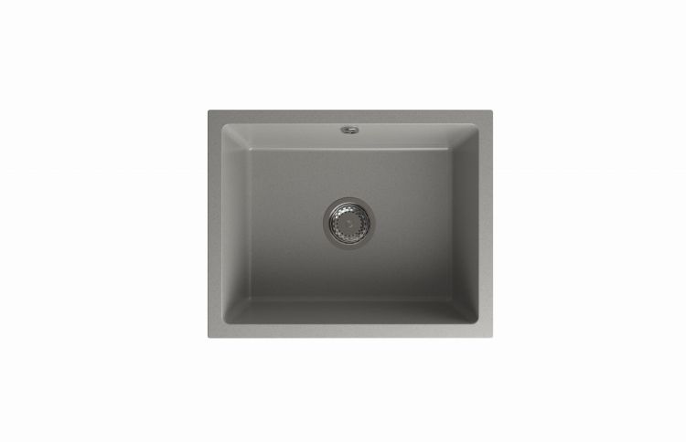 Zlewozmywak granitowy jednokomorowy 56x46 cm podwieszany Darfor DG020/P  popiel