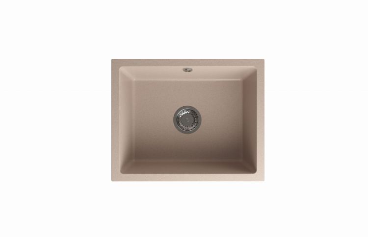Zlewozmywak granitowy jednokomorowy 56x46 cm podwieszany Darfor DG020/P beż