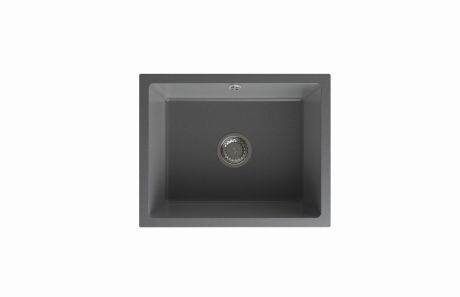 Przejdź do produktu Zlewozmywak granitowy jednokomorowy 56x46 cm podwieszany Darfor DG020/P grafit