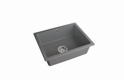 Zlewozmywak granitowy jednokomorowy 56x46 cm podwieszany Darfor DG020/P popiel