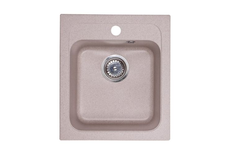 Zlewozmywak granitowy 1-komorowy 41x47 cm Darfor DG011 beż