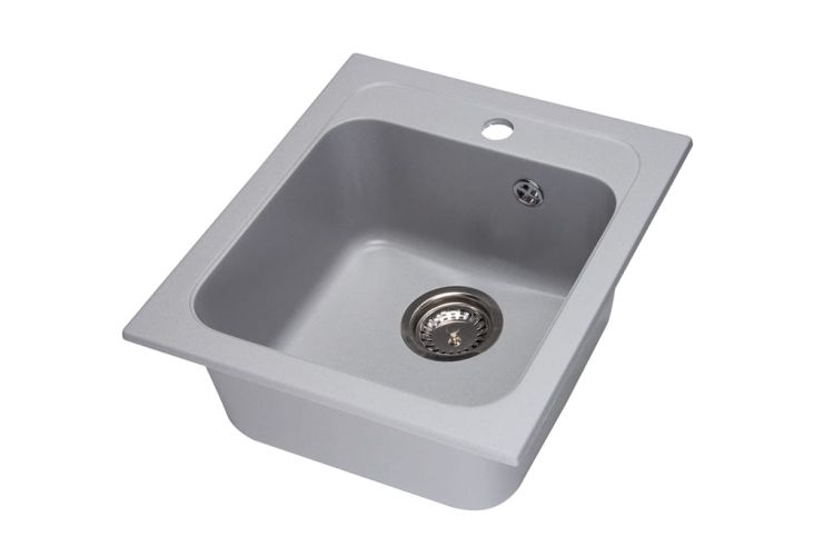 Zlewozmywak granitowy 1-komorowy 41x47 cm Darfor DG011 popiel