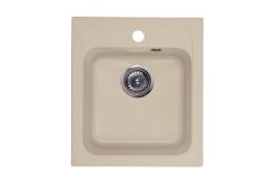 Zlewozmywak granitowy 1-komorowy 41x47 cm Darfor DG011 jasny beż