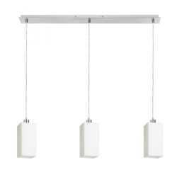 LIZ III 80 wisząca  szkło opalowe/chrom 230V LED E27 3x15W