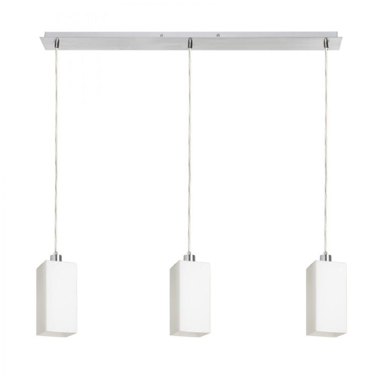 LIZ III 80 wisząca  szkło opalowe/chrom 230V LED E27 3x15W
