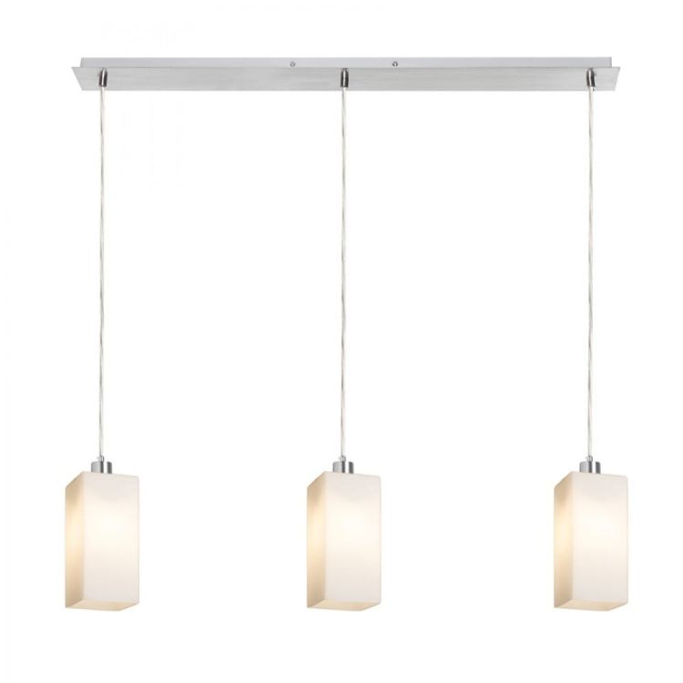 LIZ III 80 wisząca  szkło opalowe/chrom 230V LED E27 3x15W
