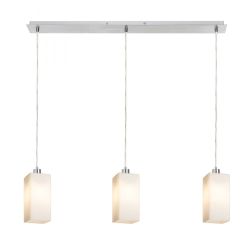 LIZ III 80 wisząca  szkło opalowe/chrom 230V LED E27 3x15W
