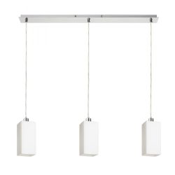 LIZ III 80 wisząca  szkło opalowe/nikiel mat 230V LED E27 3x15W