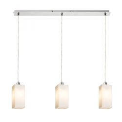 LIZ III 80 wisząca  szkło opalowe/nikiel mat 230V LED E27 3x15W
