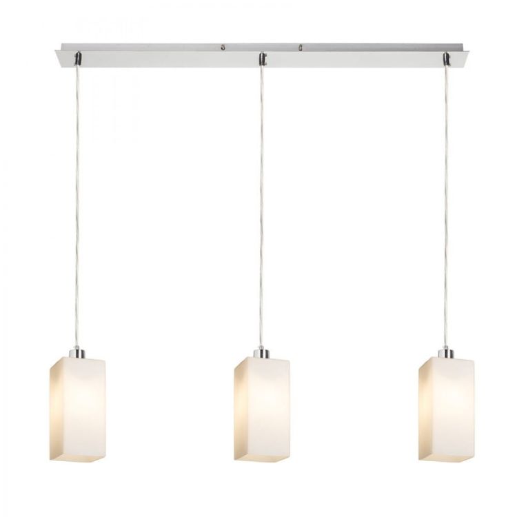 LIZ III 80 wisząca  szkło opalowe/nikiel mat 230V LED E27 3x15W