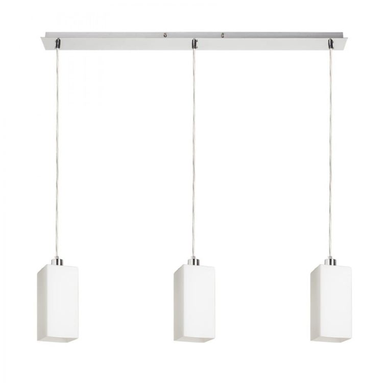 LIZ III 80 wisząca  szkło opalowe/nikiel mat 230V LED E27 3x15W