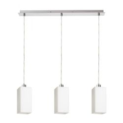 LIZ III 60 wisząca  szkło opalowe/nikiel mat 230V LED E27 3x15W