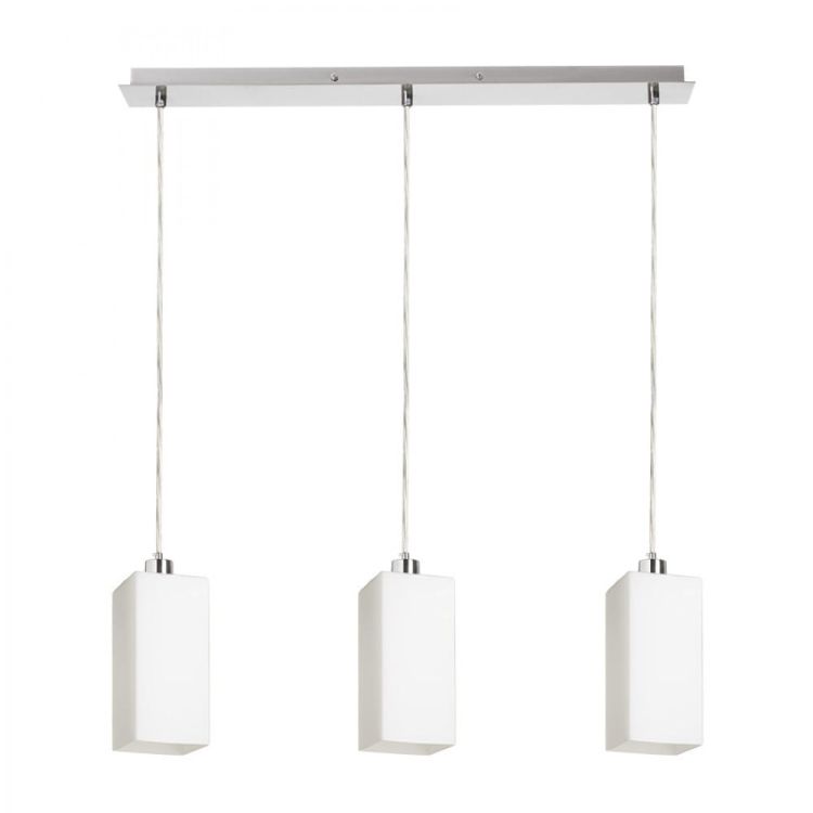 LIZ III 60 wisząca  szkło opalowe/nikiel mat 230V LED E27 3x15W