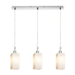 LIZ III 60 wisząca  szkło opalowe/nikiel mat 230V LED E27 3x15W