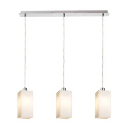 LIZ III 60 wisząca  szkło opalowe/nikiel mat 230V LED E27 3x15W