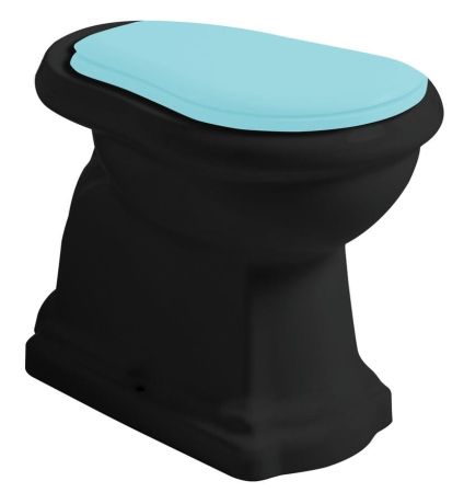 Przejdź do produktu RETRO misa WC 38,5x59cm, dolny odpływ, czarny mat