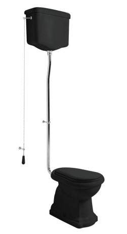 Przejdź do produktu RETRO misa WC 38,5x59cm, tylny odpływ, czarny mat