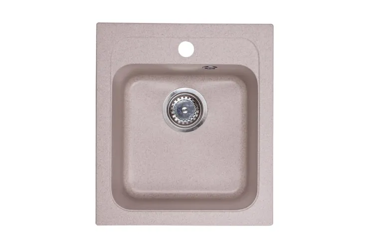 Zlewozmywak granitowy 1-komorowy 41x47 cm Darfor DG011 beż