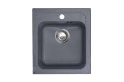 Zlewozmywak granitowy 1-komorowy 41x47 cm Darfor DG011 grafit