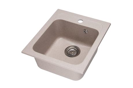 Przejdź do produktu Zlewozmywak granitowy 1-komorowy 41x47 cm Darfor DG011 beż