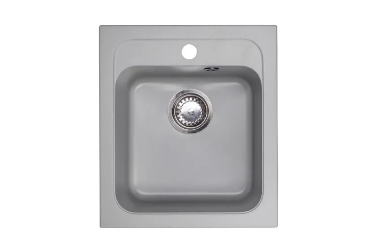 Zlewozmywak granitowy 1-komorowy 41x47 cm Darfor DG011 popiel