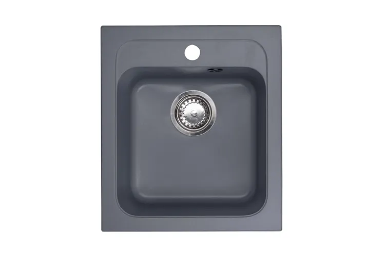 Zlewozmywak granitowy 1-komorowy 41x47 cm Darfor DG011 grafit