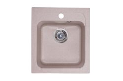 Zlewozmywak granitowy 1-komorowy 41x47 cm Darfor DG011 beż