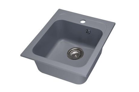 Przejdź do produktu Zlewozmywak granitowy 1-komorowy 41x47 cm Darfor DG011 grafit