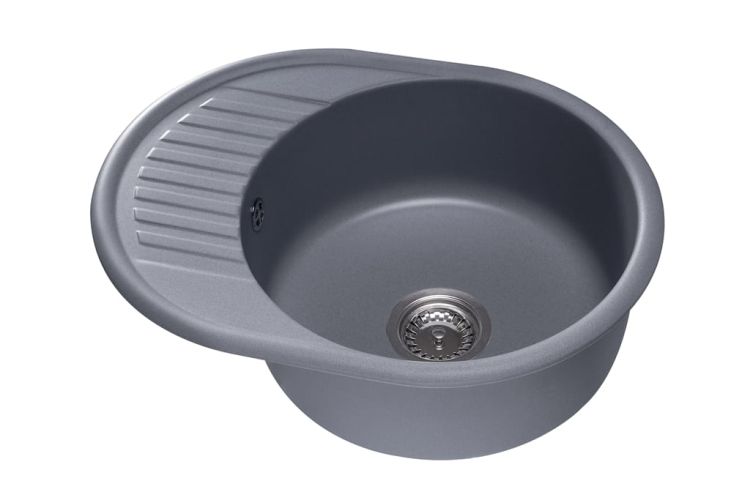Zlewozmywak granitowy jednokomorowy 58x45 cm Darfor DG012 grafit