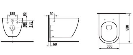 Przejdź do produktu PACO WC wiszące, Rimless, 36x53cm, biały