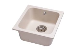 Zlewozmywak granitowy 1-komorowy 40x40 cm Darfor DG007 jaśmin