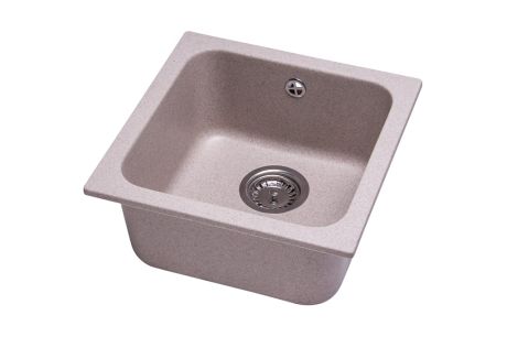 Przejdź do produktu Zlewozmywak granitowy 1-komorowy 40x40 cm Darfor DG007 beż