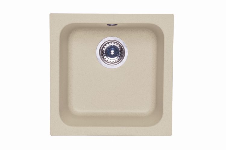 Zlewozmywak granitowy 1-komorowy 40x40 cm Darfor DG007 jasny beż