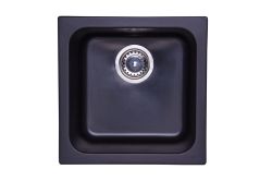 Zlewozmywak granitowy 1-komorowy 40x40 cm Darfor DG007 czarny