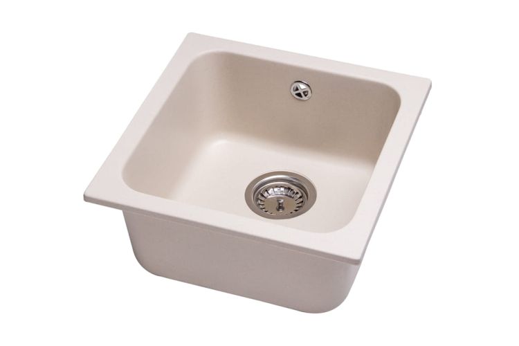 Zlewozmywak granitowy 1-komorowy 40x40 cm Darfor DG007 jaśmin