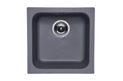 Zlewozmywak granitowy 1-komorowy 40x40 cm Darfor DG007 grafit