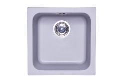 Zlewozmywak granitowy 1-komorowy 40x40 cm Darfor DG007 popiel