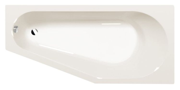 TIGRA R wanna asymetryczna 170x80x46cm, prawa, ivory