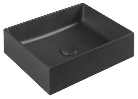 Przejdź do produktu FORMIGO umywalka betonowa nablatowa, 47,5x36,5cm, antracyt mat