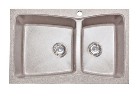 Przejdź do produktu Zlewozmywak granitowy 2-komorowy 80x50 cm Darfor DG004 beż