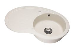 Zlewozmywak granitowy jednokomorowy 85x55 cm Darfor DG001  jaśmin