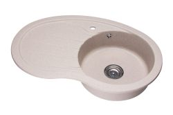 Zlewozmywak granitowy 1-komorowy 85x55 cm z ociekaczem Darfor DG001 beż