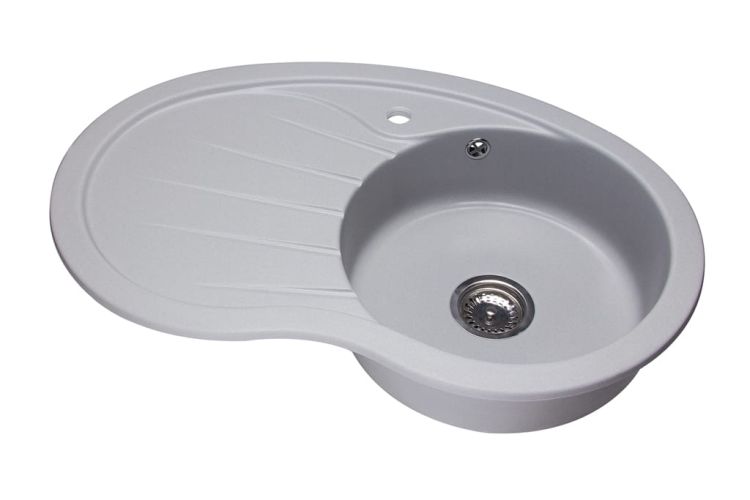 Zlewozmywak granitowy 1-komorowy 85x55 cm z ociekaczem Darfor DG001 popiel