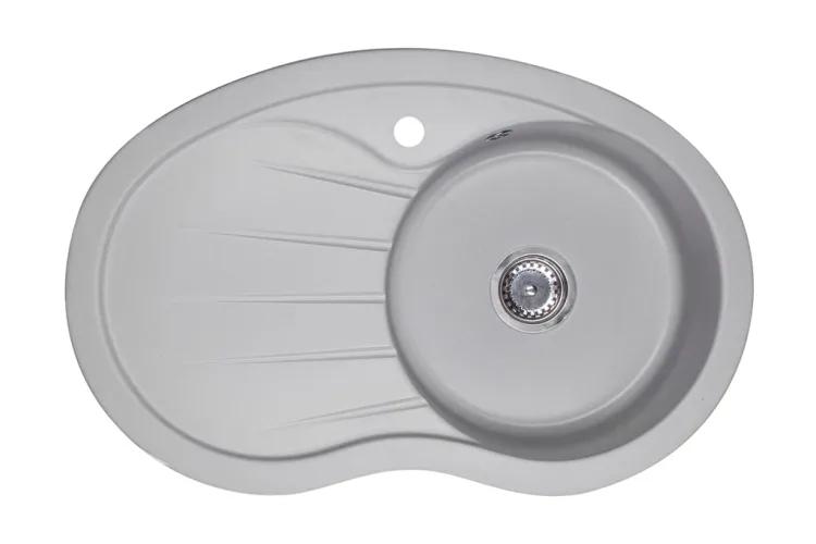 Zlewozmywak granitowy 1-komorowy 85x55 cm z ociekaczem Darfor DG001 popiel