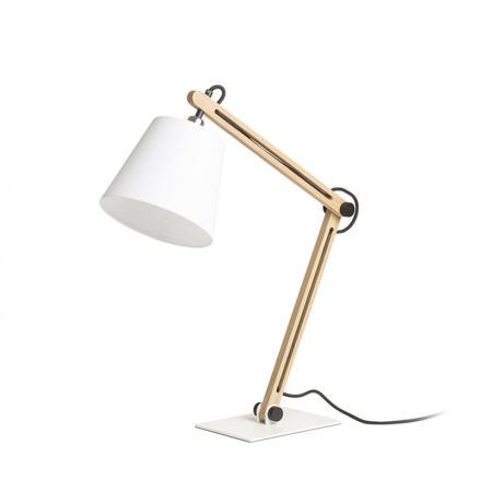 Przejdź do produktu NIZZA stołowa Polycotton biała/drewno 230V LED E14 7W