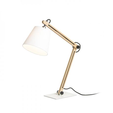Przejdź do produktu NIZZA stołowa Polycotton biała/drewno 230V LED E14 7W