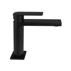 Czarna bateria umywalkowa 17 cm, bez korka Paffoni Tango TA071NO czarny mat