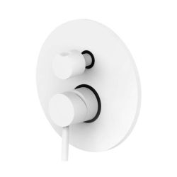 Bateria prysznicowa podtynkowa 2-drożna z przełącznikiem mechanicznym Paffoni Light LIG018BO biały mat