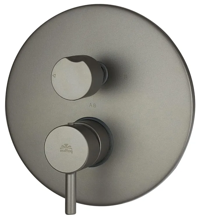 Bateria prysznicowa podtynkowa 3-drożna z przełącznikiem mechanicznym Paffoni Light LIG019MG grafitowy