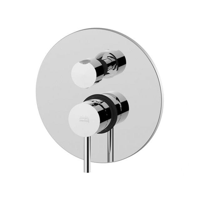 Bateria prysznicowa podtynkowa 3-drożna z przełącznikiem mechanicznym Paffoni Light LIG019CR chrom